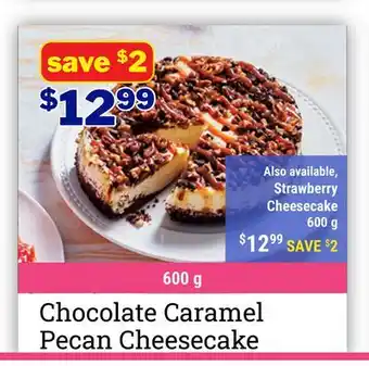 M & M Food Market Chocolate Caramel Pecan Cheesecake offer