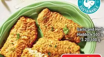 M & M Food Market Garlic and Herb Haddock offer
