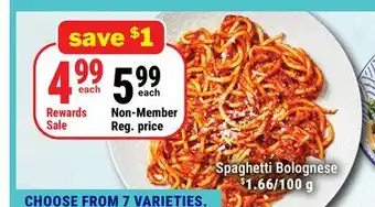 M & M Food Market Spaghetti Bolognese offer