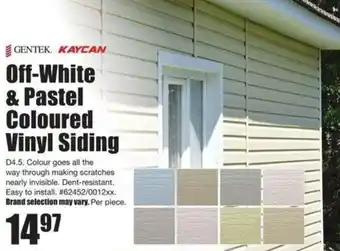 Timber Mart Off white & pastel coloured vinyl siding offer