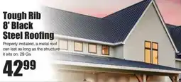Timber Mart Tough rib black steel roofing offer