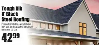Timber Mart Tough rib black steel roofing offer