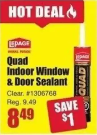 Timber Mart Quad indoor window & door sealant offer