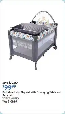 Walmart Portable Baby Playard with Changing Table and Bassinet offer
