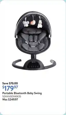 Walmart Portable Bluetooth Baby Swing offer