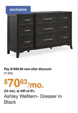 Ashley Furniture Ashley Welltern- Dresser in Black offer