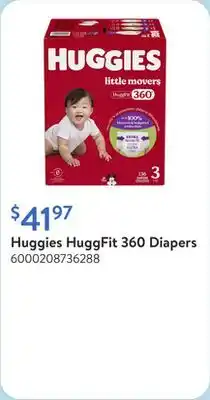 Walmart Huggies HuggFit 360 Diapers offer
