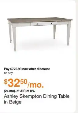 Ashley Furniture Ashley Skempton Dining Table in Beige offer