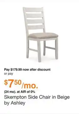 Ashley Furniture Skempton Side Chair in Beige by Ashley offer