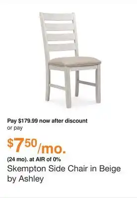 Ashley Furniture Skempton Side Chair in Beige by Ashley offer