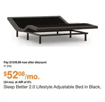 Ashley Furniture Sleep Better 2.0 Lifestyle Adjustable Bed in Black, Size: Queen by Ashley offer