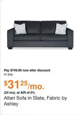 Ashley Furniture Altari Sofa in Slate, Fabric by Ashley offer
