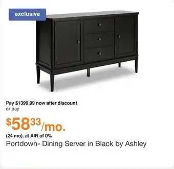 Ashley Furniture Portdown- Dining Server in Black by Ashley offer