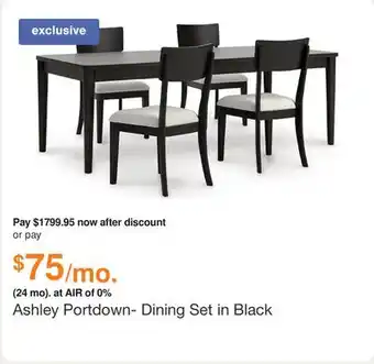 Ashley Furniture Ashley Portdown- Dining Set in Black offer