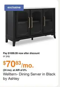 Ashley Furniture Welltern- Dining Server in Black by Ashley offer