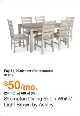 Ashley Furniture Skempton Dining Set in White/Light Brown by Ashley offer