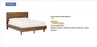 Ashley Furniture Ashley Isanti- Platform Bed in Brown, Size: Queen offer