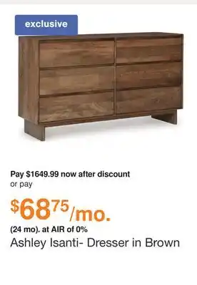 Ashley Furniture Ashley Isanti- Dresser in Brown offer