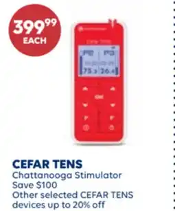Wellwise by Shoppers CEFAR TENS Chattanooga Stimulator offer