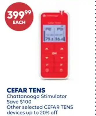 Wellwise by Shoppers CEFAR TENS Chattanooga Stimulator offer