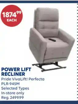 Wellwise by Shoppers POWER LIFT RECLINER Pride VivaLift! Perfecta PLR-945M offer