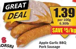 Starsky Apple Garlic BBQ Pork Sausage offer