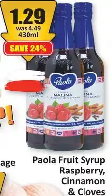 Starsky Paola Fruit Syrup Raspberry, Cinnamon & Cloves offer