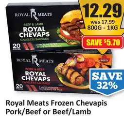 Starsky Royal Meats Frozen Chevapis Pork/Beef or Beef/Lamb offer