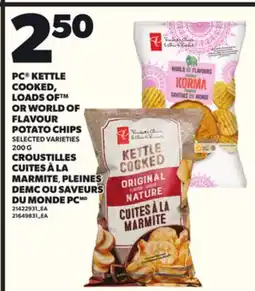 Independent City Market PC KETTLE COOKED, LOADS OF OR WORLD OF FLAVOUR POTATO CHIPS, 200G offer
