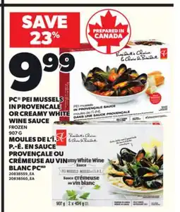 Independent City Market MOULES DE L'Î.- P.-É. EN SAUCE PROVENÇALE OU CRÉMEUSE AU VIN BLANC PC, 907 G offer