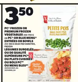 Independent City Market LÉGUMES SURGELÉS OU DE QUALITÉ SUPÉRIEURE PC OU PLATS CUISINÉS OU BOLS PC OU MENU BLEU offer