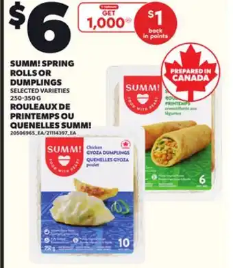 Independent City Market ROULEAUX DE PRINTEMPS OU QUENELLES SUMM!, 250-350 G offer