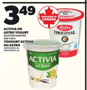 Independent City Market YOGOURT ACTIVIA OU ASTRO, 650/750 G offer