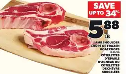 Independent City Market LAMB SHOULDER CHOPS OR FROZEN GOAT CHOPS offer