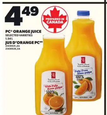 Independent City Market PC ORANGE JUICE, 1.54 L offer