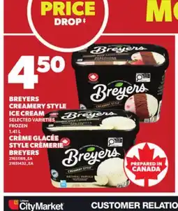 Independent City Market BREYERS CREAMERY STYLE ICE CREAM, 1.41 L offer