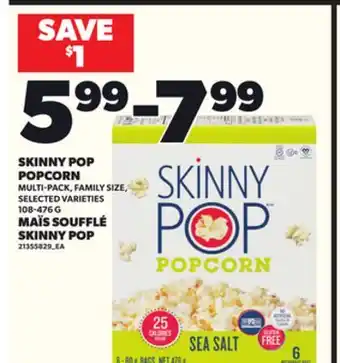 Independent City Market SKINNY POP POPCORN, 108-476G offer