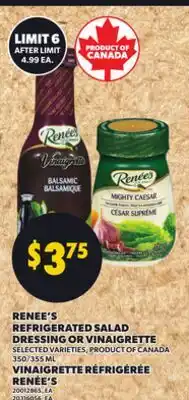 Independent City Market VINAIGRETTE RÉFRIGÉRÉE RENÉE'S, 350/355 ML offer