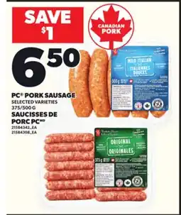 Independent City Market SAUCISSES DE PORC PC, 375/500 G offer