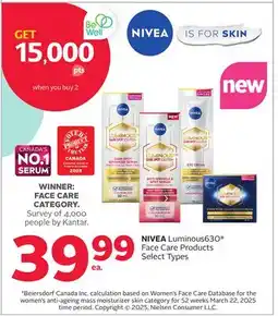 Rexall NIVEA Luminous630 Face Care Products offer