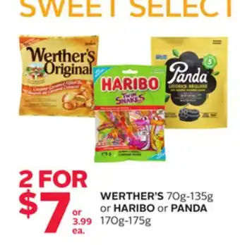 Rexall WERTHER'S 70g-135g or HARIBO or PANDA 170g-175g offer