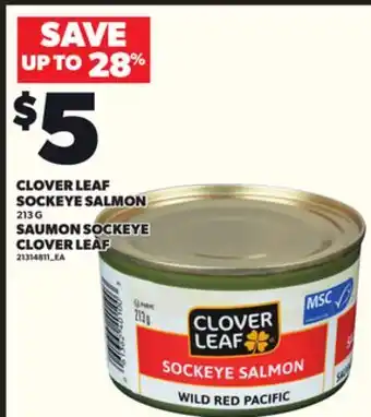 Independent City Market SAUMON SOCKEYE CLOVER LEAF, 213 G offer