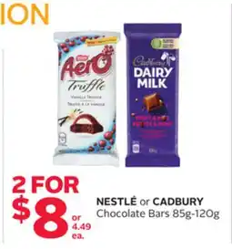 Rexall NESTLÉ or CADBURY Chocolate Bars offer