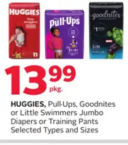 Rexall HUGGIES, Pull. Ups, Goodnites or Little Swimmers Jumbo Diapers or Training Pants offer