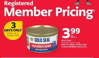 Rexall GOLD SEAL Sockeye Salmon offer