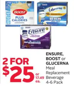 Rexall ENSURE, BOOST or GLUCERNA Meal Replacement Beverage offer