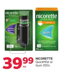 Rexall NICORETTE QuickMist or Gum offer