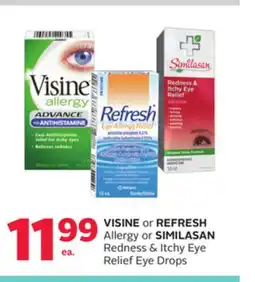 Rexall VISINE or REFRESH Allergy or SIMILASAN Redness & Itchy Eye Relief Eye Drops offer