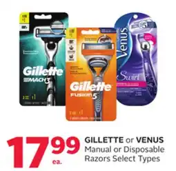 Rexall GILLETTE or VENUS Manual or Disposable Razors offer