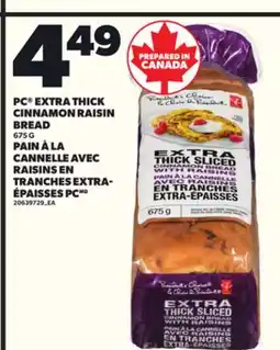 Independent City Market PAIN À LA CANNELLE AVEC RAISINS EN TRANCHES EXTRA-ÉPAISSES PC, 675 G offer